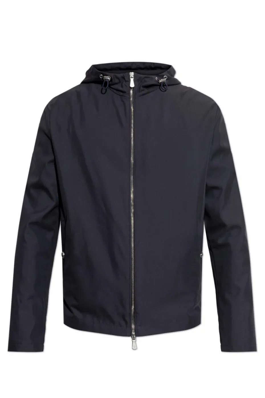 Eleventy NAVY BLUE Silk jacket with hood