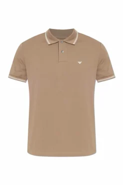 Emporio Armani beige Polo with embroidered logo