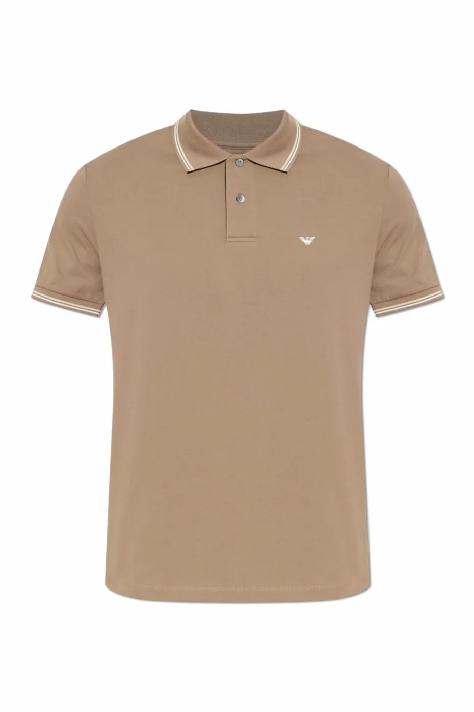 Emporio Armani beige Polo with embroidered logo