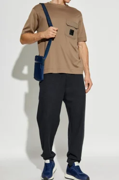 Emporio Armani beige T-shirt with pocket