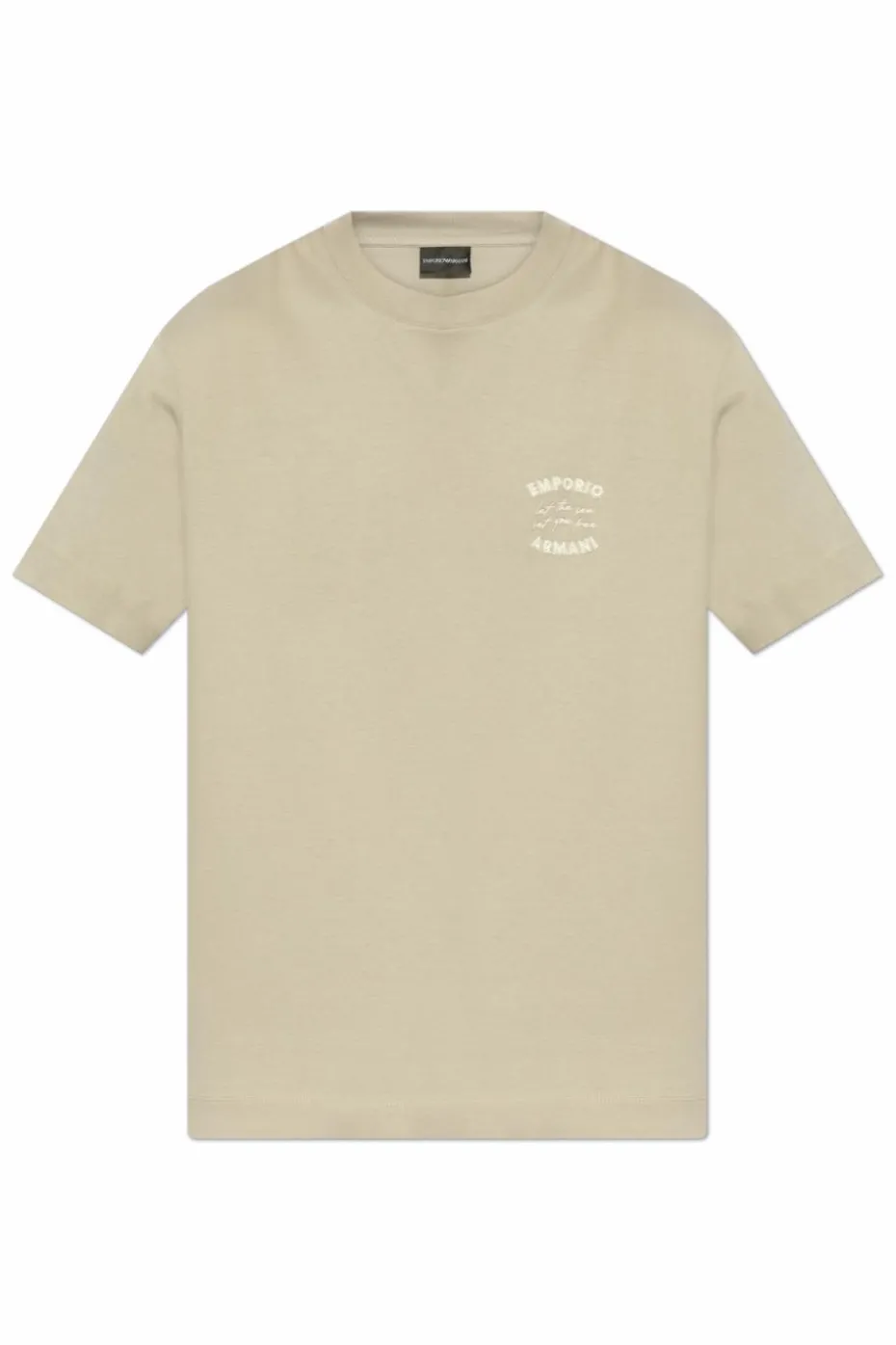 Emporio Armani beige T-shirt with logo