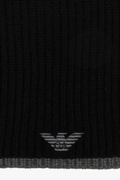 Emporio Armani BLACK Beanie & scarf set