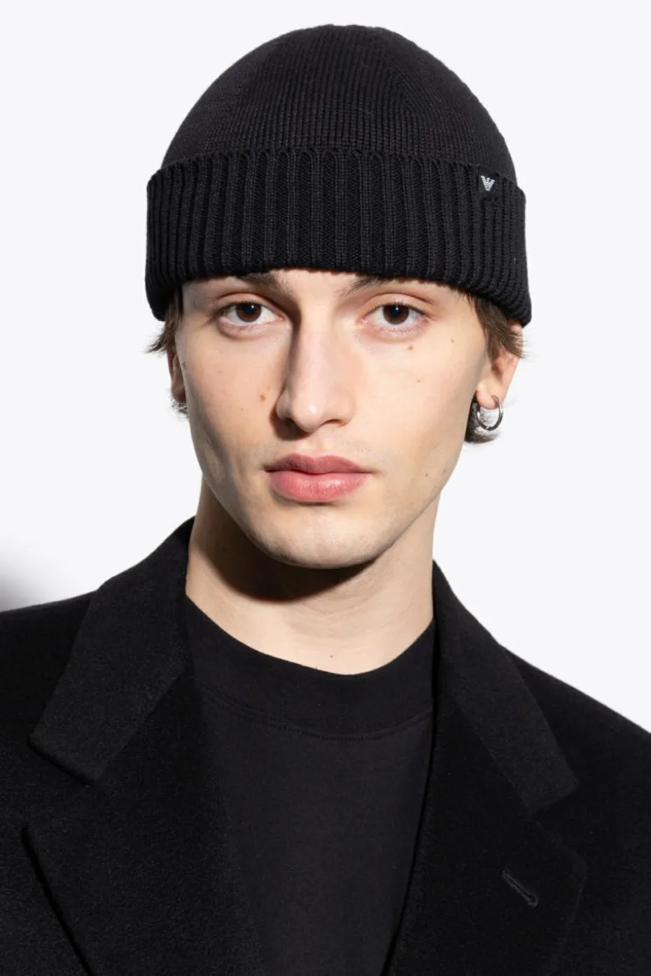 Emporio Armani BLACK Cap with logo patch