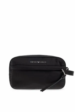 Emporio Armani BLACK Cosmetic bag with logo