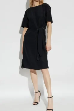Emporio Armani BLACK Dress with decorative side tie