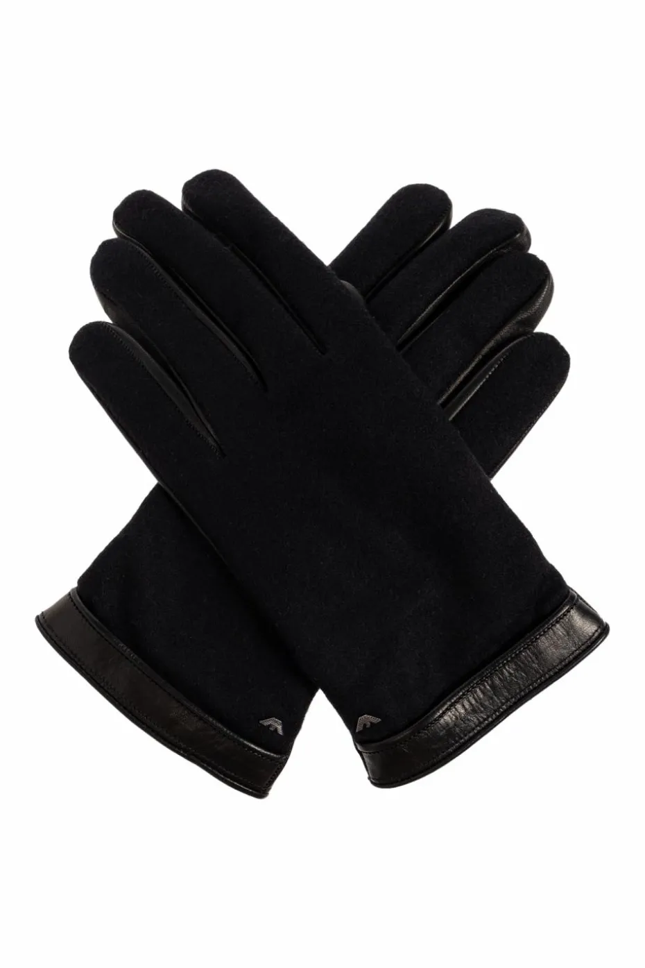 Emporio Armani BLACK Gloves with an application in the shape of a logo