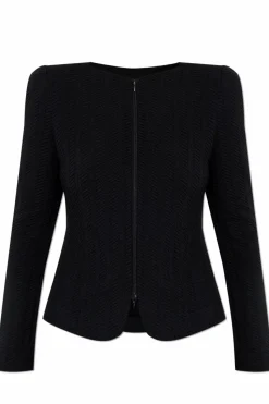 Emporio Armani BLACK Herringbone pattern cardigan