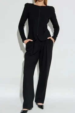 Emporio Armani BLACK Herringbone pattern cardigan