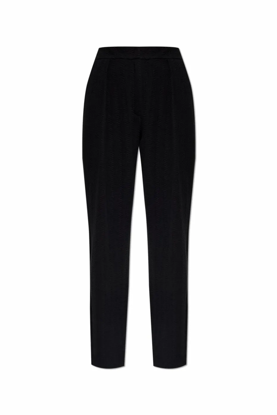 Emporio Armani BLACK Herringbone patterned trousers