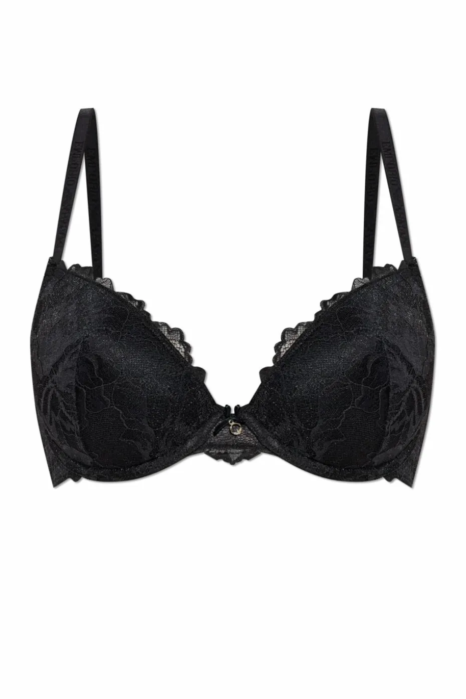 Emporio Armani BLACK Lace bra from the Sustainability collection