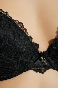 Emporio Armani BLACK Lace bra from the Sustainability collection