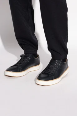 Emporio Armani BLACK Leather sports shoes