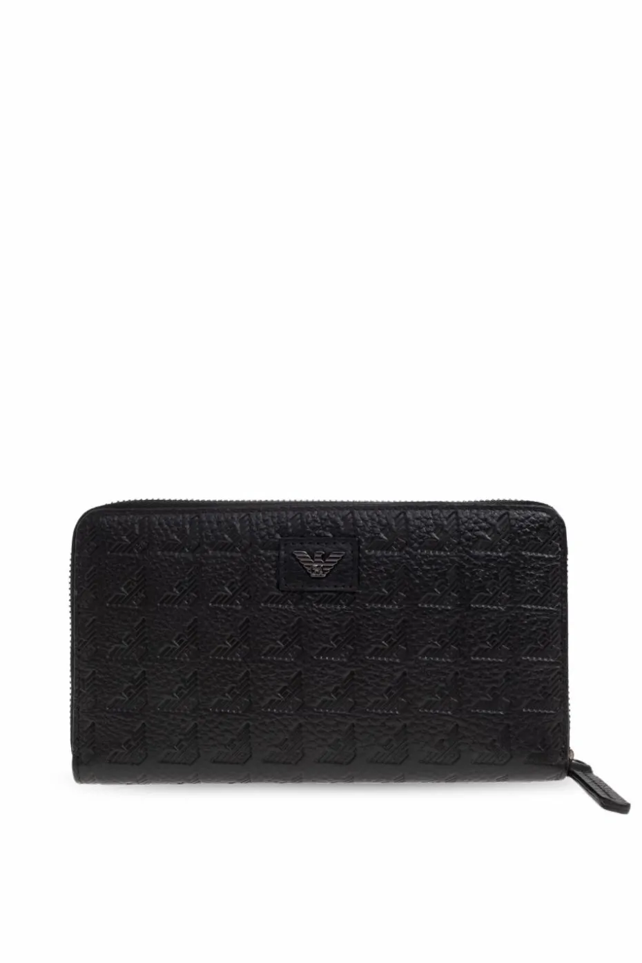 Emporio Armani BLACK Leather wallet with monogram
