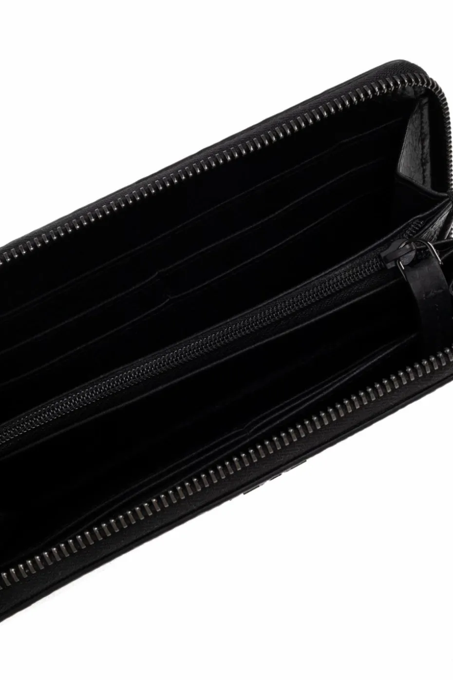 Emporio Armani BLACK Leather wallet with monogram