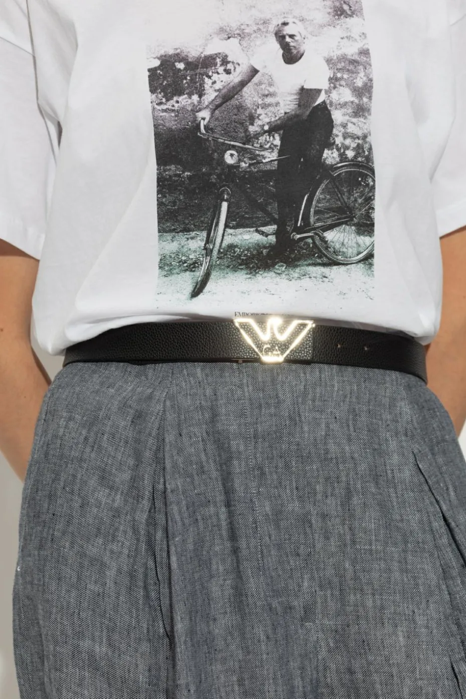 Emporio Armani BLACK Leather belt