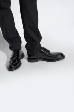 Emporio Armani BLACK Leather Derby shoes