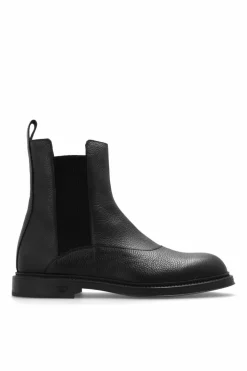 Emporio Armani BLACK Leather Chelsea boots