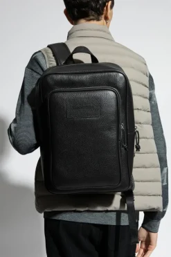 Emporio Armani BLACK Leather backpack