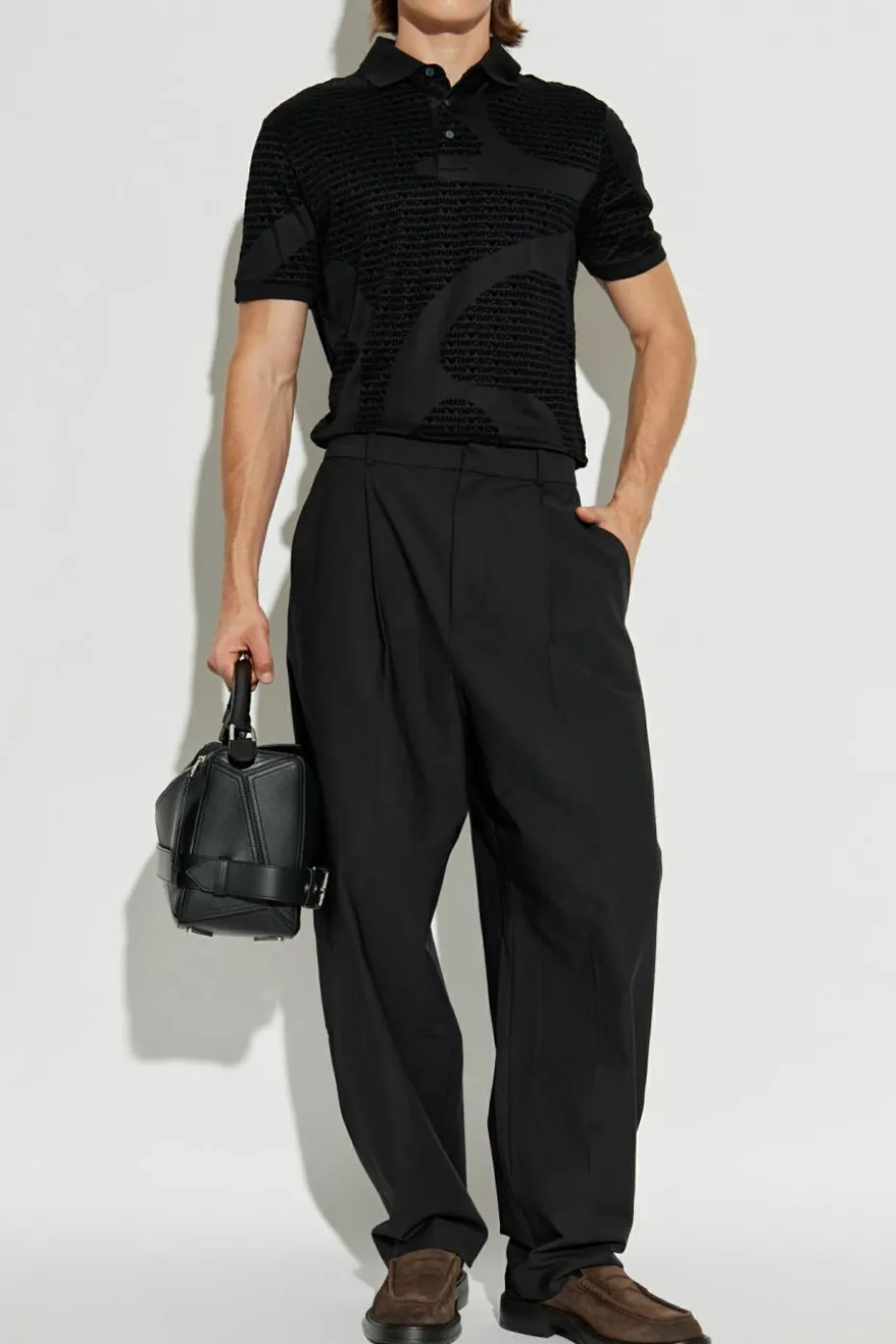 Emporio Armani BLACK Polo with monogram