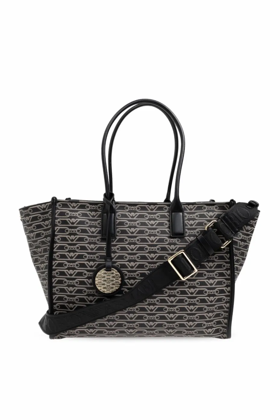 Emporio Armani BLACK Shopper bag with monogram