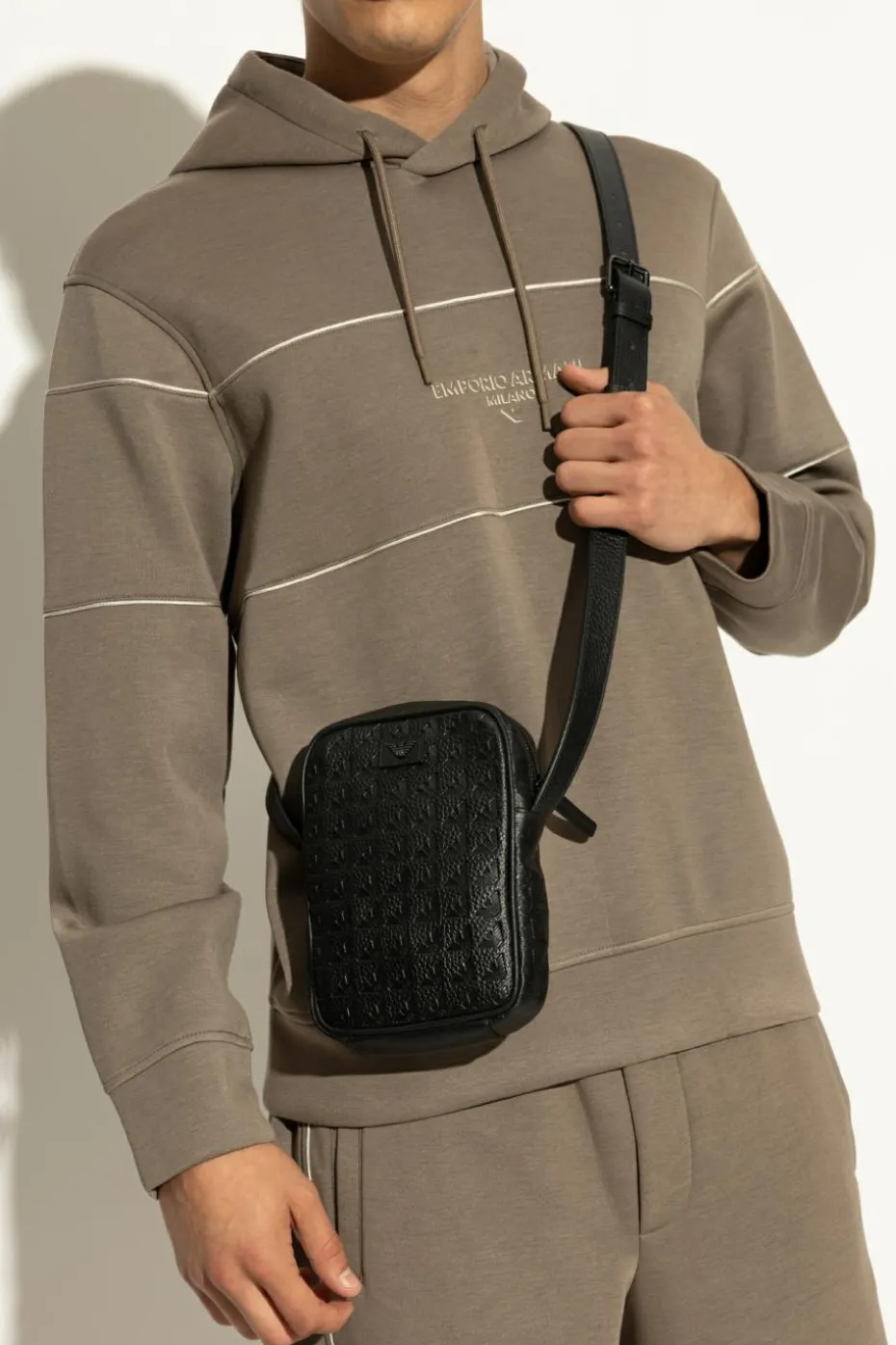 Emporio Armani BLACK Shoulder bag with monogram