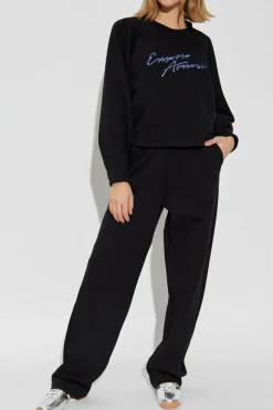 Emporio Armani BLACK Sweatpants with logo