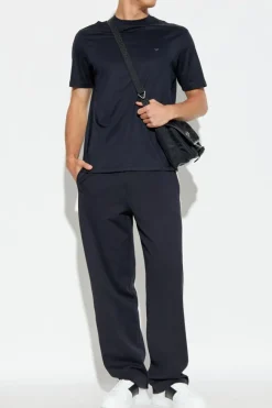 Emporio Armani BLACK T-shirt with rubber logo