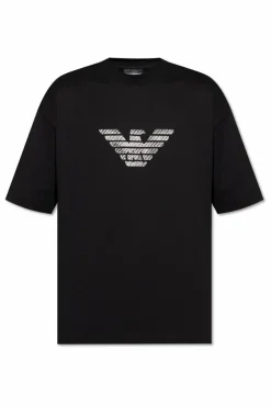 Emporio Armani BLACK T-shirt from the Sustainability collection