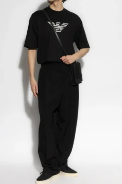 Emporio Armani BLACK T-shirt from the Sustainability collection