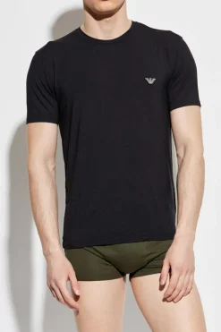 Emporio Armani BLACK Underwear T-shirt with embroidered logo