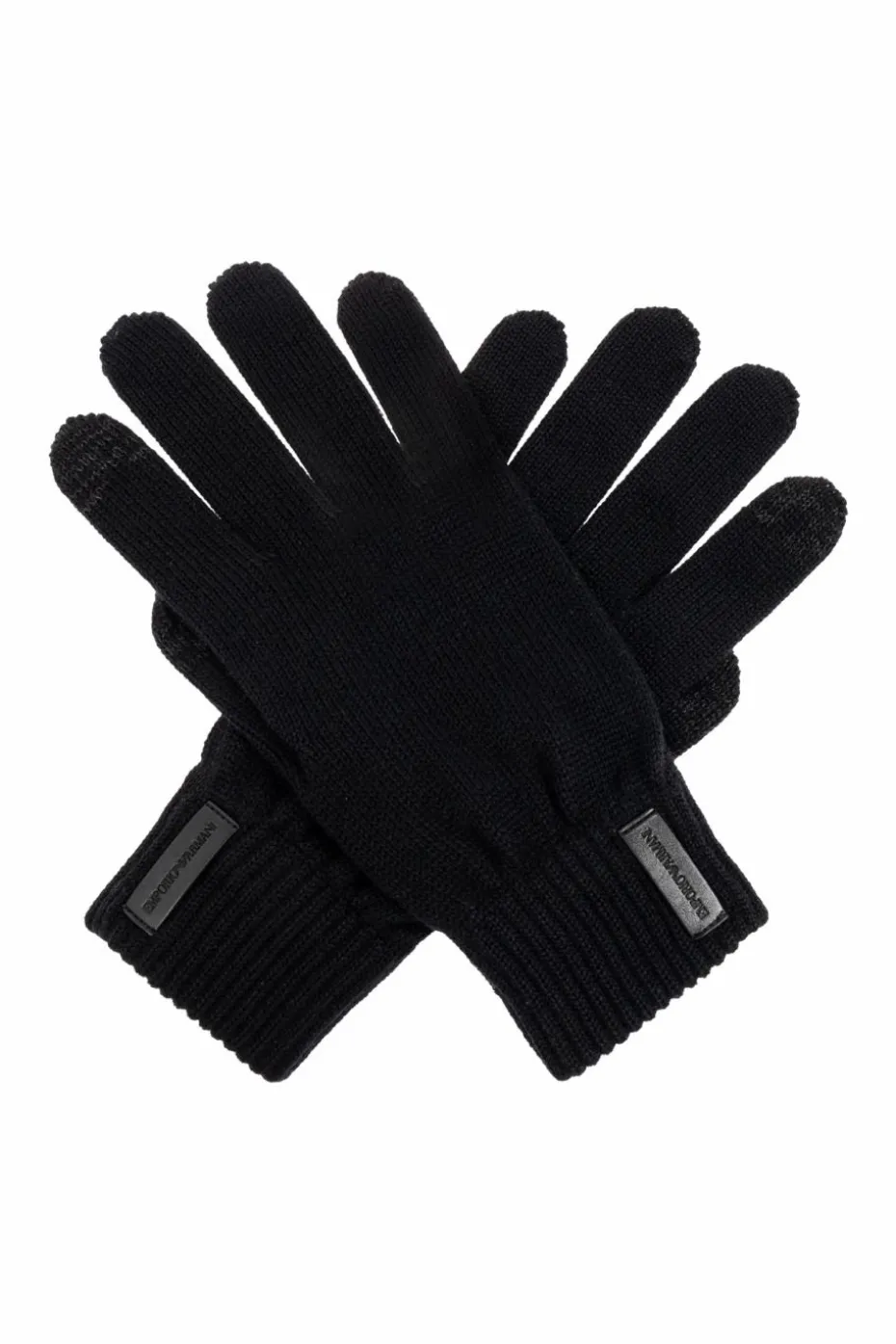 Emporio Armani BLACK Woolen gloves