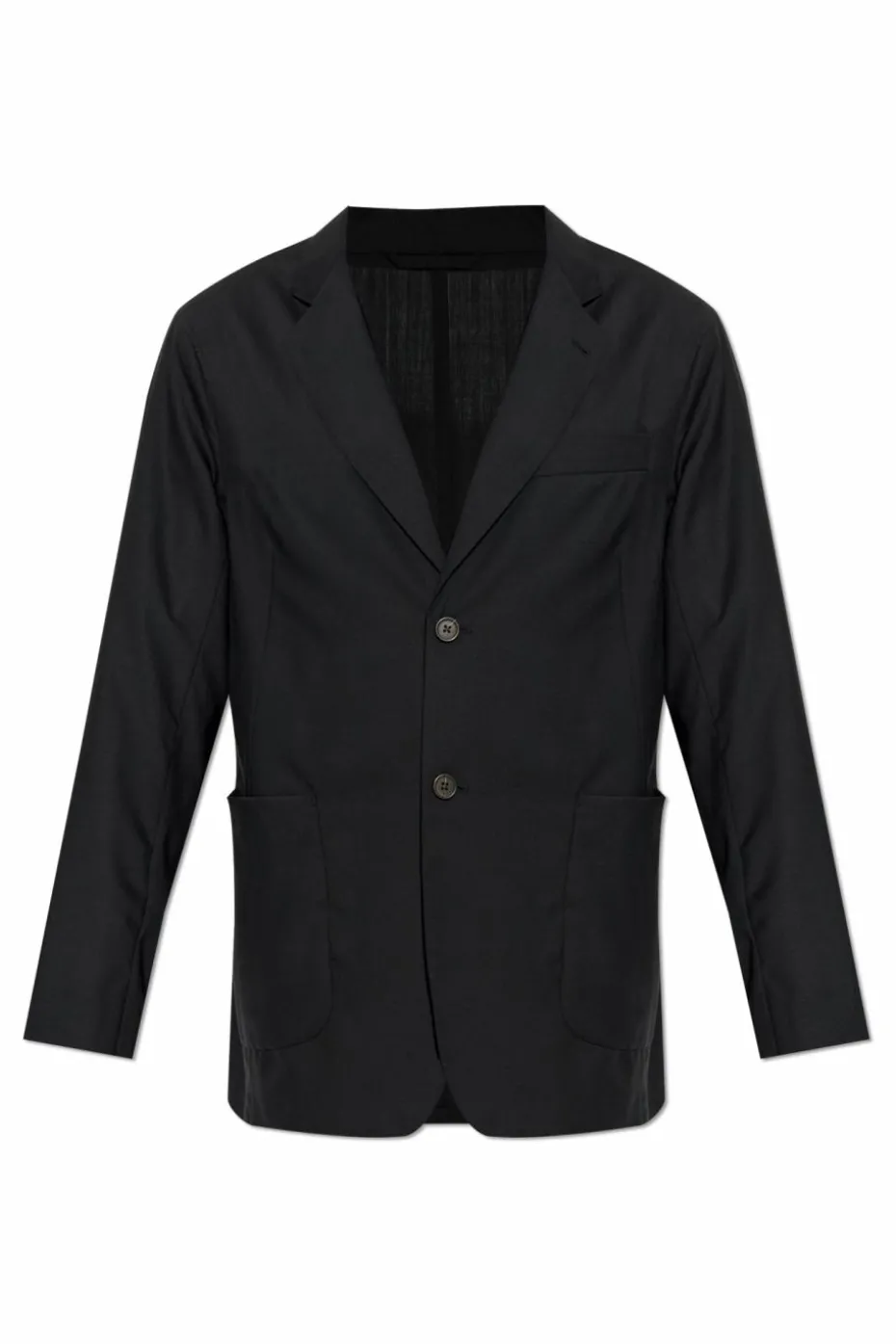 Emporio Armani BLACK Wool blazer with notch lapels