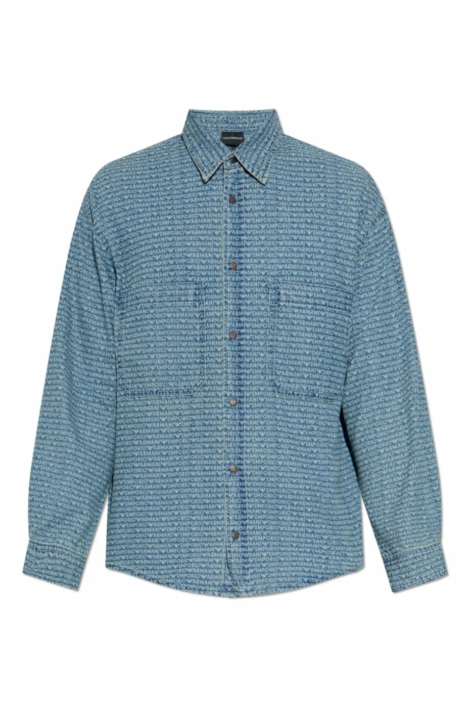 Emporio Armani BLUE Shirt with monogram