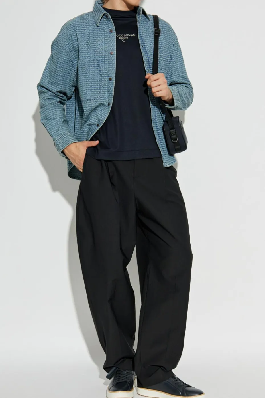 Emporio Armani BLUE Shirt with monogram
