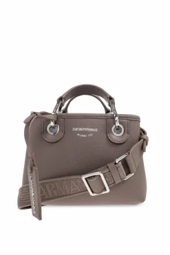 Emporio Armani BROWN Handbag with printed logo