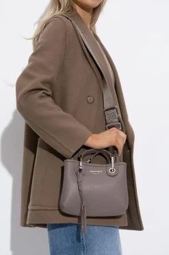 Emporio Armani BROWN Handbag with printed logo
