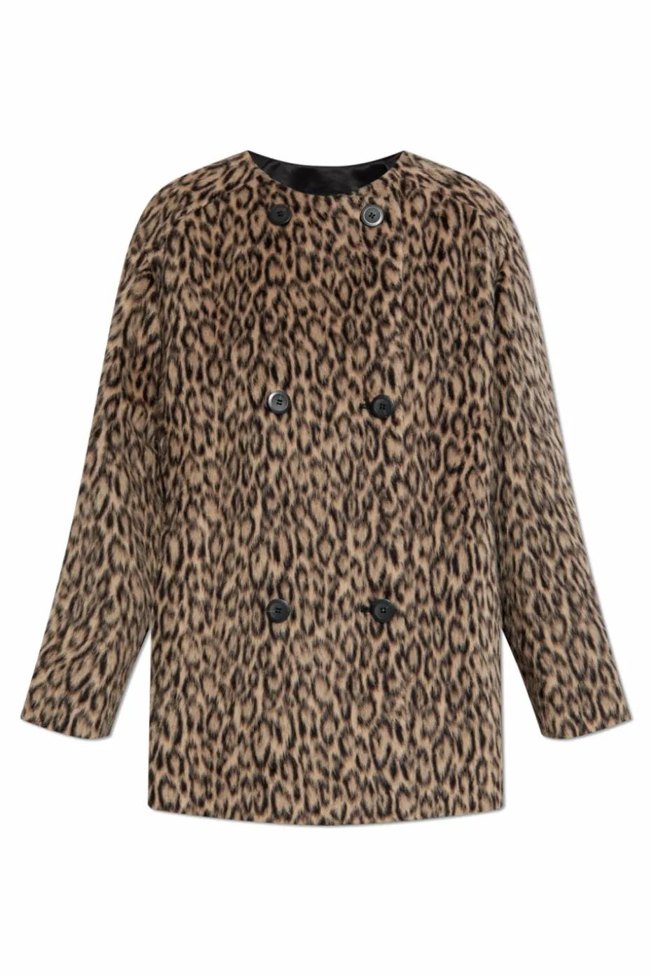 Emporio Armani BROWN Short coat with animal motif