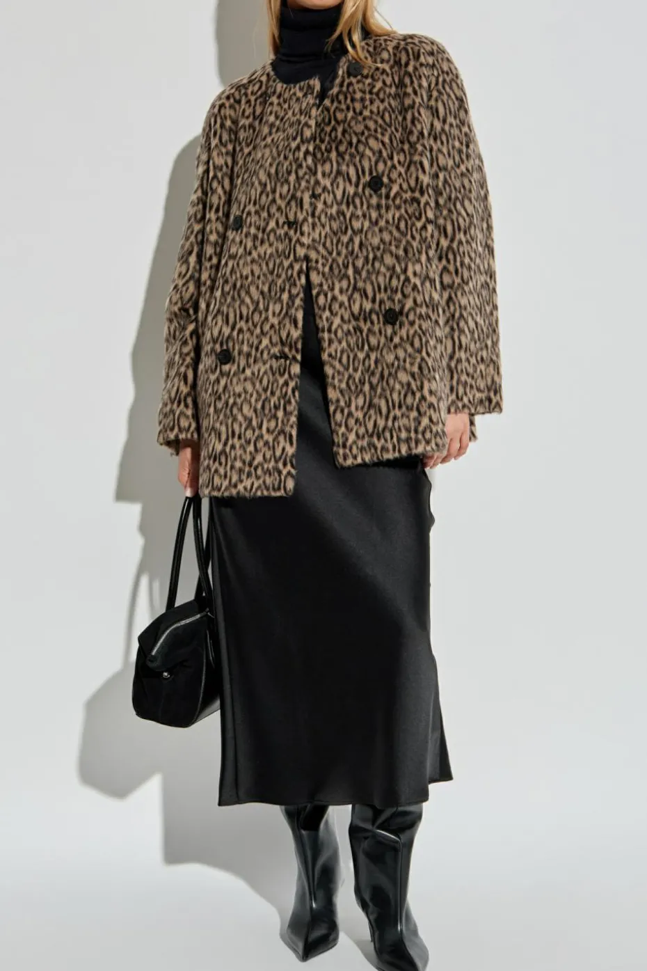 Emporio Armani BROWN Short coat with animal motif
