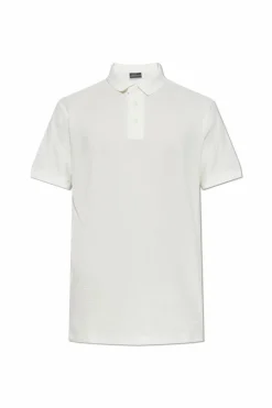 Emporio Armani cream Patterned polo