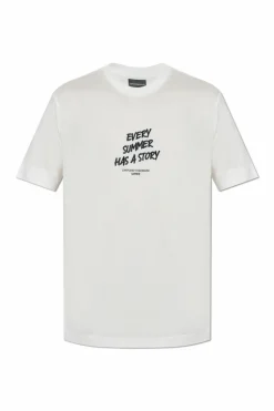 Emporio Armani cream T-shirt with logo