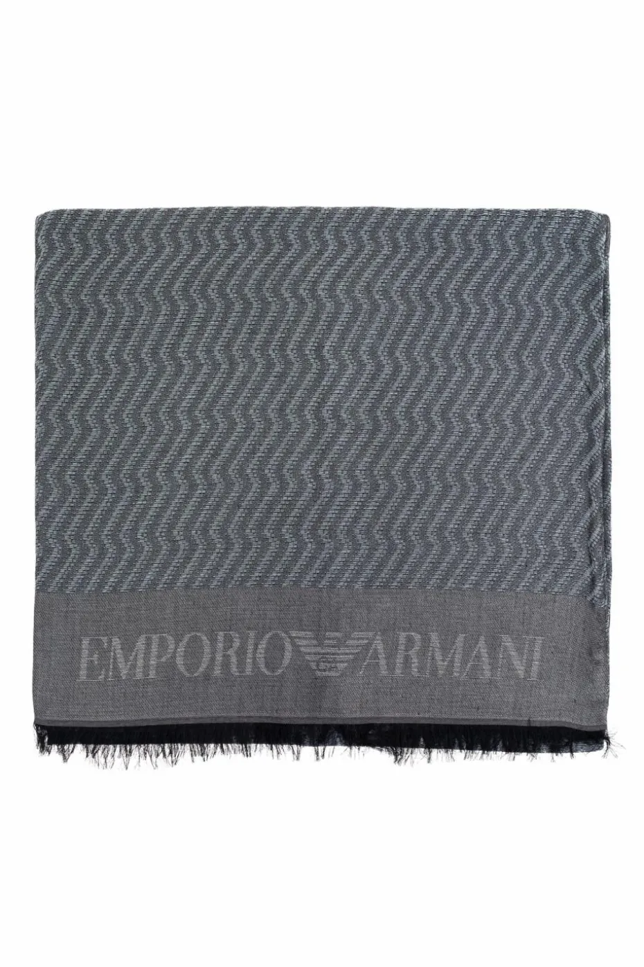 Emporio Armani GREY Patterned scarf