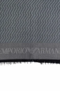 Emporio Armani GREY Patterned scarf