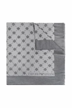 Emporio Armani GREY Scarf with monogram