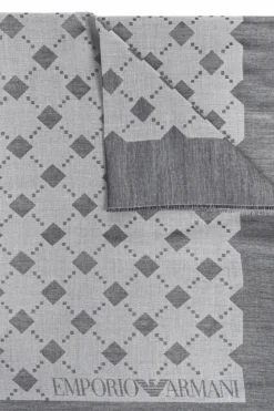 Emporio Armani GREY Scarf with monogram
