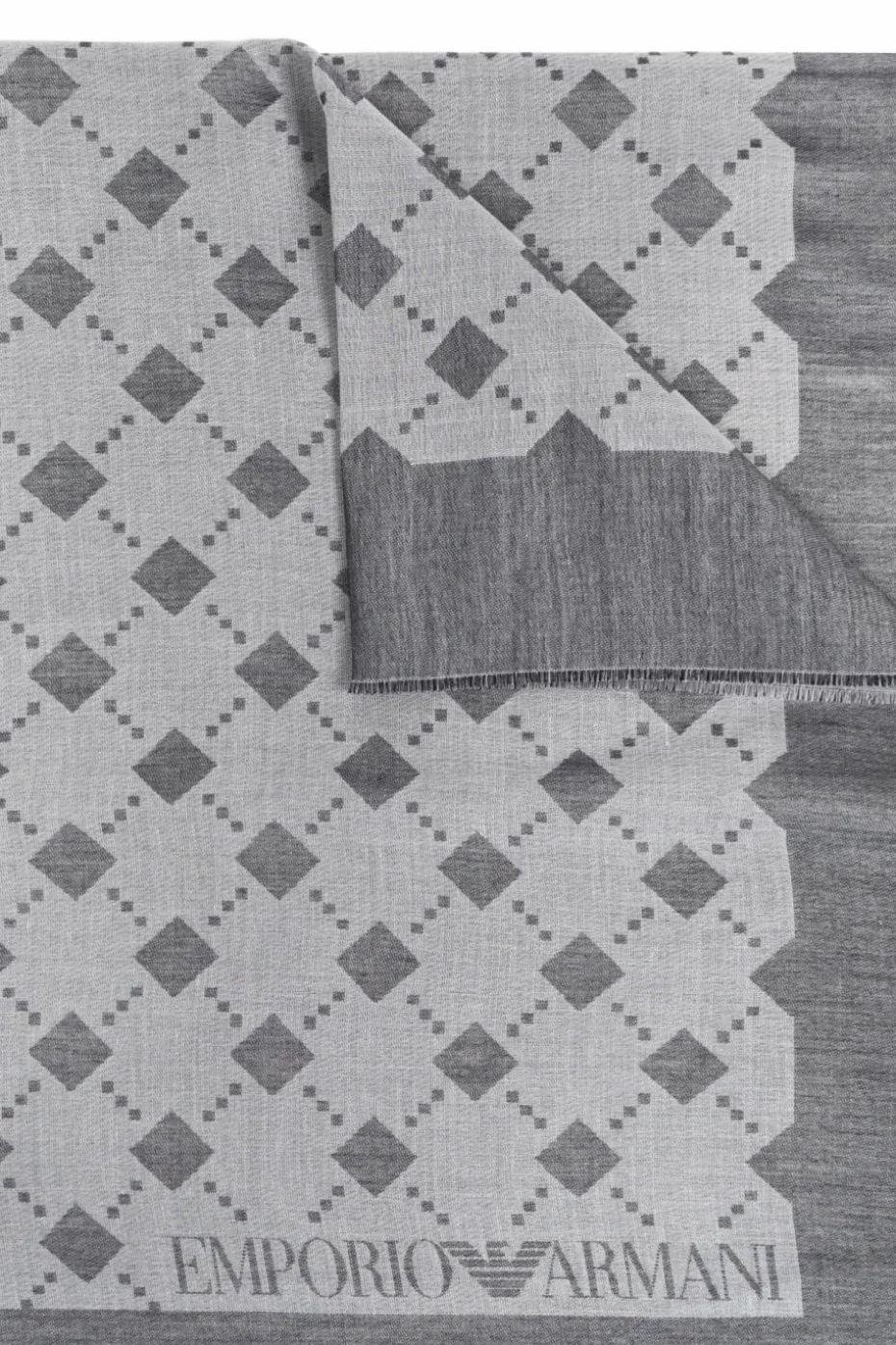 Emporio Armani GREY Scarf with monogram