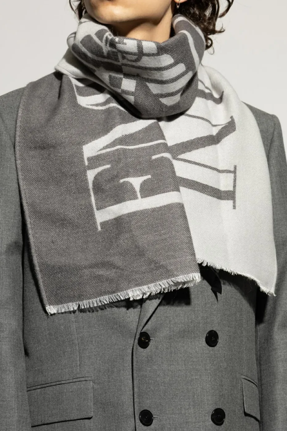Emporio Armani GREY Scarf with logo