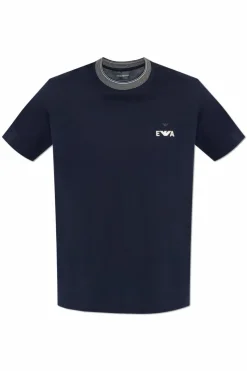 Emporio Armani NAVY BLUE T-shirt from the "Sustainability" collection