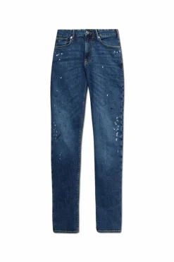 Emporio Armani NAVY BLUE Jeans with decorative paint stains