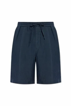 Emporio Armani NAVY BLUE Linen shorts