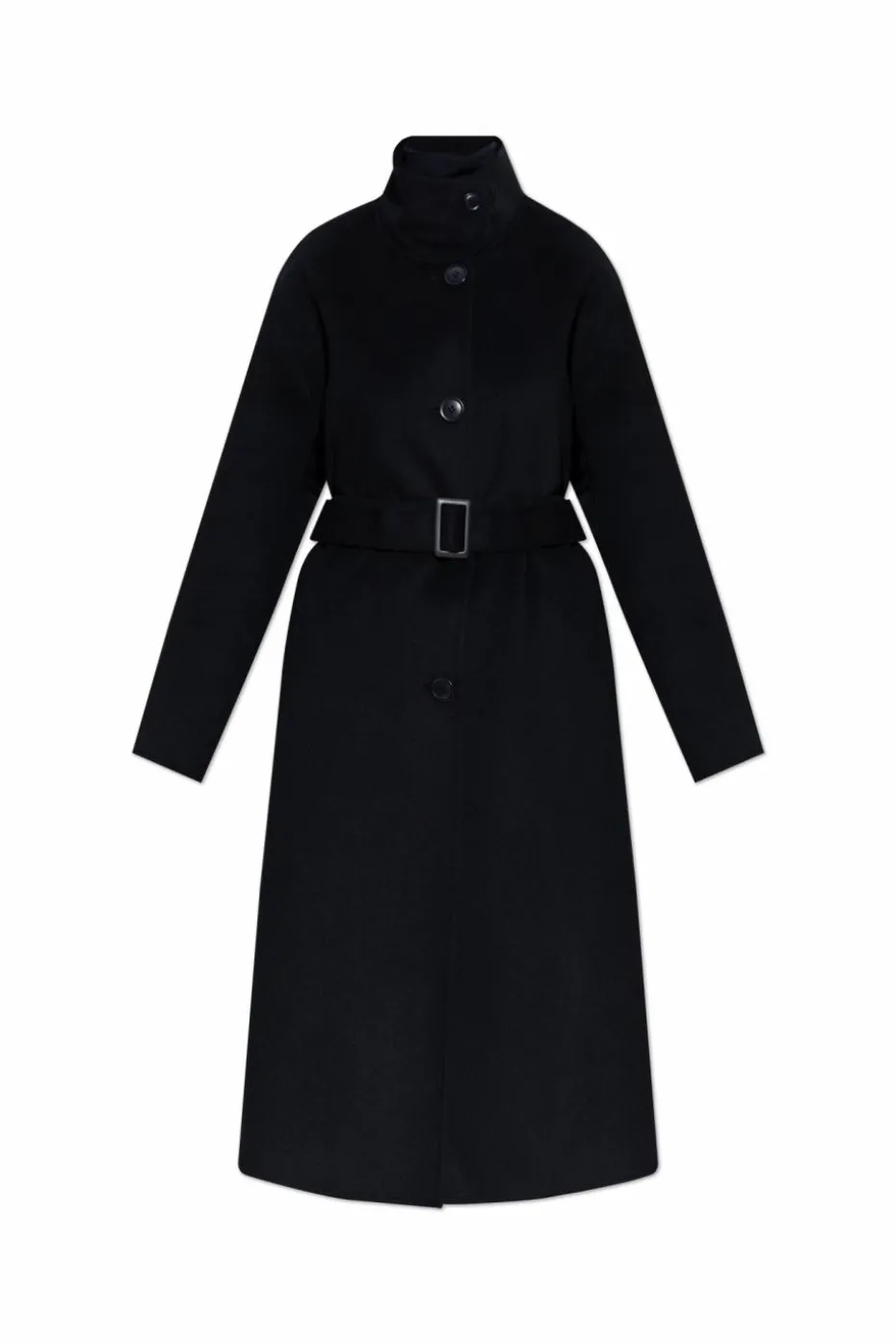 Emporio Armani NAVY BLUE Coat with stand-up collar